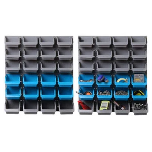 Giantz 48 Storage Bin Rack Wall Mounted Steel Board - Picture 1 of 6