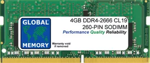 4GB DDR4 2666MHz PC4-21300 260-PIN SODIMM Memoria RAM Per Laptop/Notebook - Foto 1 di 1
