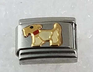 Italian Charm Link Scotty Dog by Boxing for 9 mm link Composable Bracelet - Picture 1 of 2