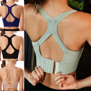 Women's Posture Corrector Bra Wireless Back Support High Impact Yoga Bra Lift Up - Picture 1 of 33