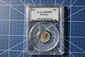 1916 Mercury Dime MS64 PCGS graded - Picture 1 of 3