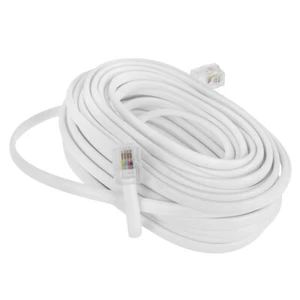 Telephone Line Extra Long Cord for Landline Connector Plug Cable - Zdjęcie 1 z 10