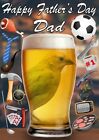 Yellow Bird Pint Father's Day Personalised Greeting Card A5 Pub Step-Dad PP188