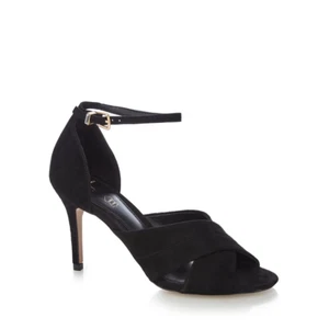 Jasper Conran Womens Ladies Black Suede Leather Sandals Size 5 6 7 New Black - Picture 1 of 9