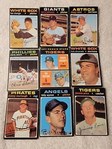 1971 Topps Baseball Cards Lot Of 9-Tigers Rookies-Dennis Saunders-Tim Marting