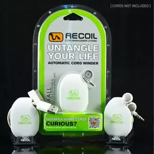 Recoil Automatic Cord Winder for Headphones and Earbuds. No More Tangled Wires - Picture 1 of 3