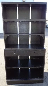 Cabinet Hutch Shabby Chic County French Provincial Armoire Display Case Chalk  - Picture 1 of 4
