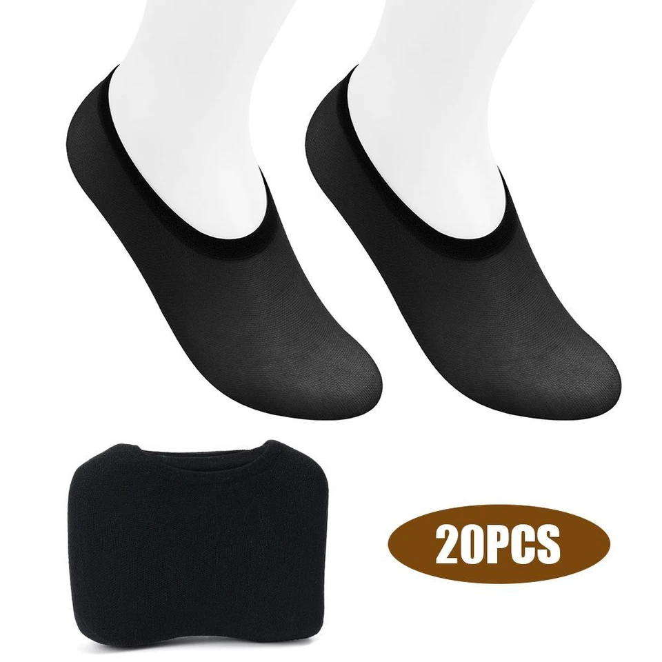 Meias Invisible Footsies-Sapato Forro Treinador Bailarina Barco Meia Fina 10 Pares - Imagem 1 de 4