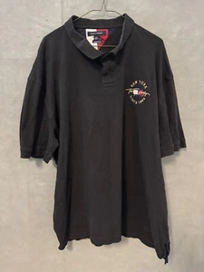 Tommy Hilfiger Polo Shirt Mens XXXL Black Casual Short Sleeve Cotton - Picture 1 of 6