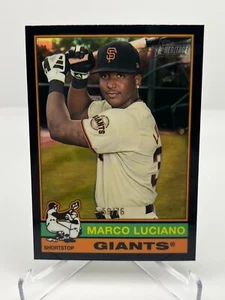 2025 TOPPS HERITAGE MARCO LUCIANO 59/76 BLACK CHROME NO. 23 GIANTS - Picture 1 of 2