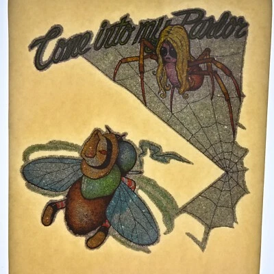 Transferencia de calor vintage de los años 70 | Ven a mi salón | Gráfico de camiseta para planchar NOS Foto 1 de 4