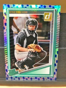 2025 Donruss Baseball Purple Prizm SSP 29/47 Card # 102 Rated Prospect Kyle Teel - Picture 1 of 13