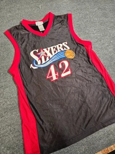 Philadelphia Sixers NBA Jersey Elton Brand #42 Black Red Men’s Med Basketball - Picture 1 of 8