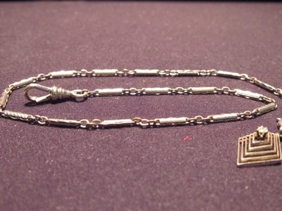 Vintage Pocket Watch Chain/Fob Gold Tone/Silver Tone 13.5"  Watch Fob - Image 1 of 4