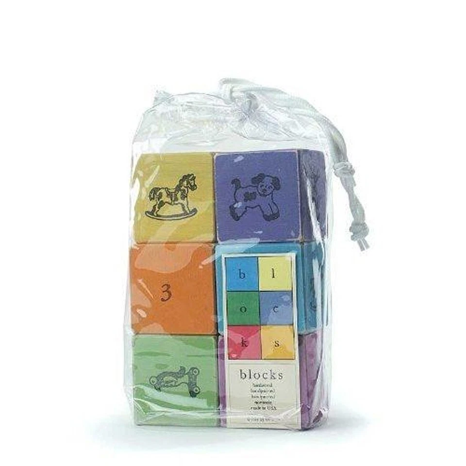 Primary Colors Handpainted Wooden Blocks Set - Image 1 of 1