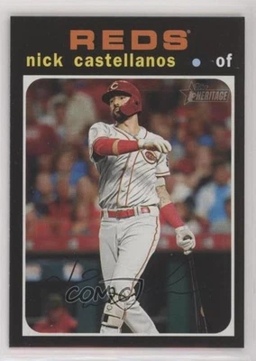 2020 Topps Heritage High Number Action Image Variation SP Nick Castellanos #555 - Image 1 of 2
