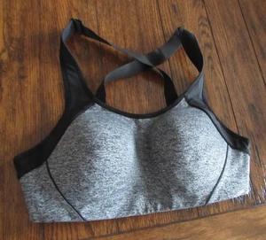 Victoria's Secret VSX Sport 36B Padded Sports Bra Black and Gray Cross Strap - Picture 1 of 8