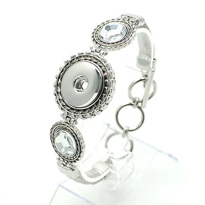 Snap Jewelry Rhinestone Faceted Bracelet Toggle fits 18-20mm  Ginger Style Charm - Image 1 of 2
