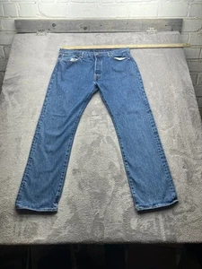Levi's 501 Men's Jeans Blue Denim W38 L32 Classic Straight Leg Vintage - Picture 1 of 12