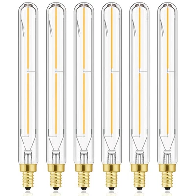 E12 Long Tubular Light Bulbs,4W Led Edison Bulbs Soft White 3000K,400lm,7.3Inch - Image 1 of 4