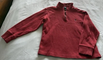 Ralph Lauren 男童红色长袖拉链衬衫,尺寸 S (8) — 第 1/4 张图片