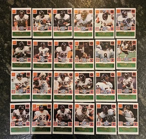 1986 McDonalds Bears Super Bowl Green Tab Set komplett 24 Karten Walter Payton - Bild 1 von 6