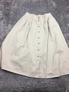 Laura Gayle Maxi Khaki Skirt Woman Size 18 Plus Elastic Waist USA Cotton Blend - Picture 1 of 14