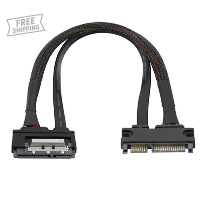 22Pin SATA Power Extension Cable,22 Pin(7+15) Sata Male to Female Data - Image 1 of 4