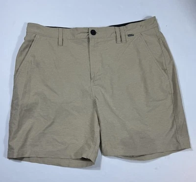 Pantalones Cortos Hurley Phantom Híbridos Para Hombre 34 Caqui Tostado Secado Rápido Elastizados   Foto 1 de 4