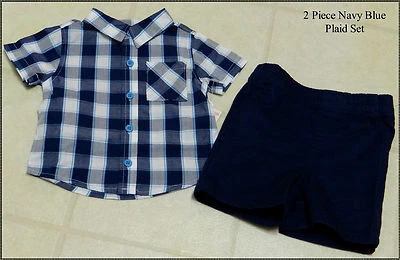 Pantalón o traje corto de 2 piezas para bebés: 0-3 Foto 1 de 4