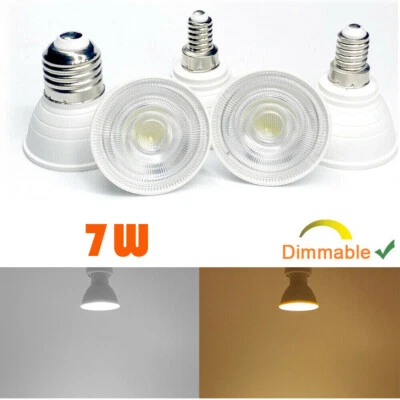 Dimmable COB LED Spot Light Bulb Spotlight E27 E14 GU10 GU5.3 B22 MR16 7W Home E - Image 1 of 4