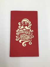 3D Pop Up Laser Cut Merry Christmas Greeting Card and Envelope