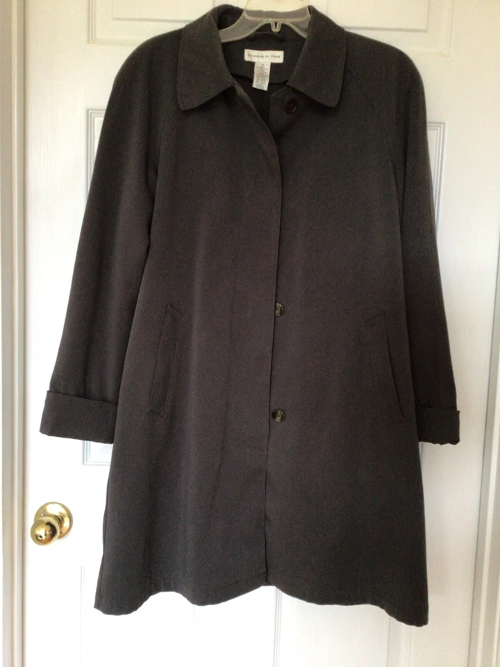 Abrigo Preston & York Damas Oliva Oscuro Talla 8 Forro con Cremallera Foto 1 de 4