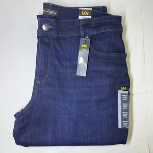 Lee Women's Jeans Plus Size 18W LONG Blue Relaxed Straight Leg Jeans 36x32 - Picture 1 of 11