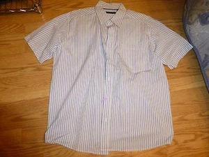 Men's White Striped Dress Shirt - Size XLarge - Picture 1 of 1