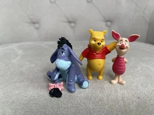 Disney Winnie The Pooh Miniature Figures, Pooh Bear, Eeyore & Piglet 2.5in - Picture 1 of 3