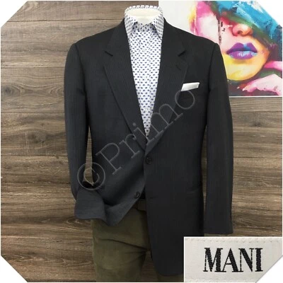 VINTAGE MANI Mens Blazer Sport Coat Casual Jacket Size 44L Two Button Wool Suit - Image 1 of 4