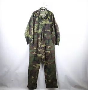 Vtg 70s Dickies Mens 48 Long Faded Wide Leg Camouflage Mechanic Coveralls Bibs - Picture 1 of 14