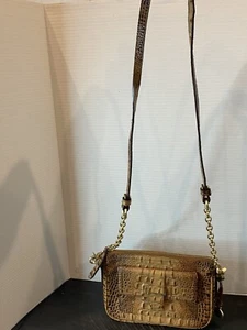 Brahmin Vintage Smooth Leather Crossbody Brown/Tan - Picture 1 of 24