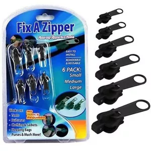 FIX A ZIPPER Tool Universal Repair Replacement Kit 3 Sizes Zip Fixer Slider Clip - Picture 1 of 5