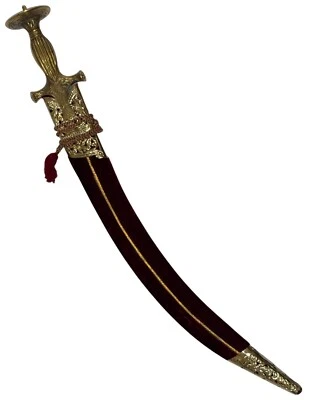 Rajput/sikh sword indian wedding sword 24 inch indian talwar Maroon color - Image 1 of 4