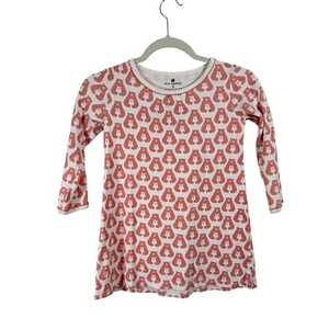 Ro's Garden Lounge Dress Bear Hugs Print 100% Pima Cotton Pink Girls Youth 8 - Picture 1 of 5