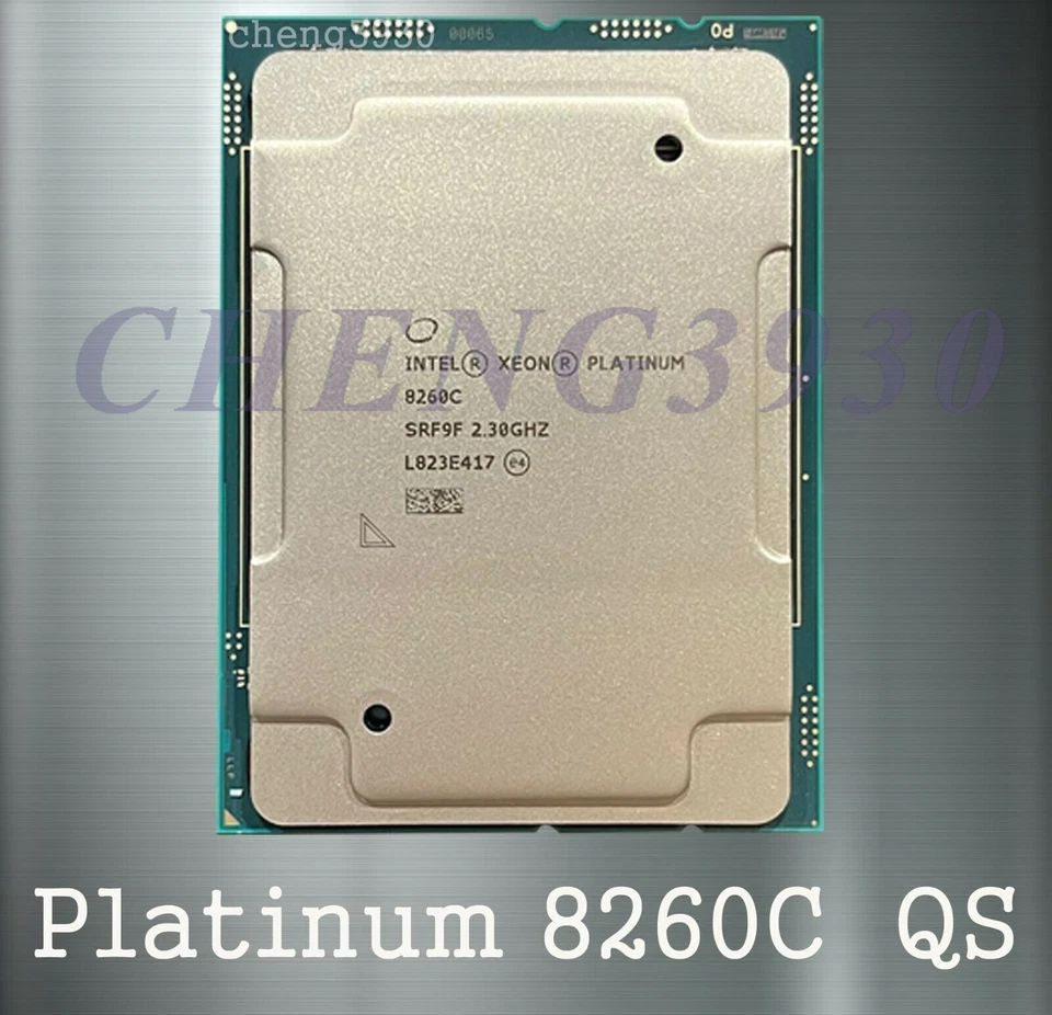 Intel Xeon Platinum 8260c srf9f 2.3ghz QS LGA3647 server processor CPU - Image 1 of 1