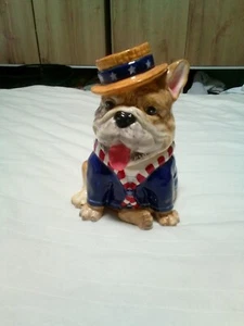 Blue Sky Clayworks I Love A Parade Bulldog Cookie Jar - Picture 1 of 5