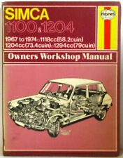 Haynes - Simca 1100 & 1204/1967 À 1974 1118cc 1204cc 1294cc - 170