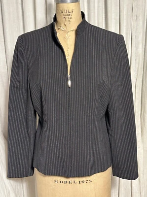 Chaqueta a rayas Hillard&Hanson para mujer negra/blanca talla MP usada Foto 1 de 4