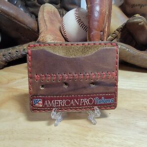Handmade upcycled baseball glove  slim leather card wallet edc mens fathers Gift