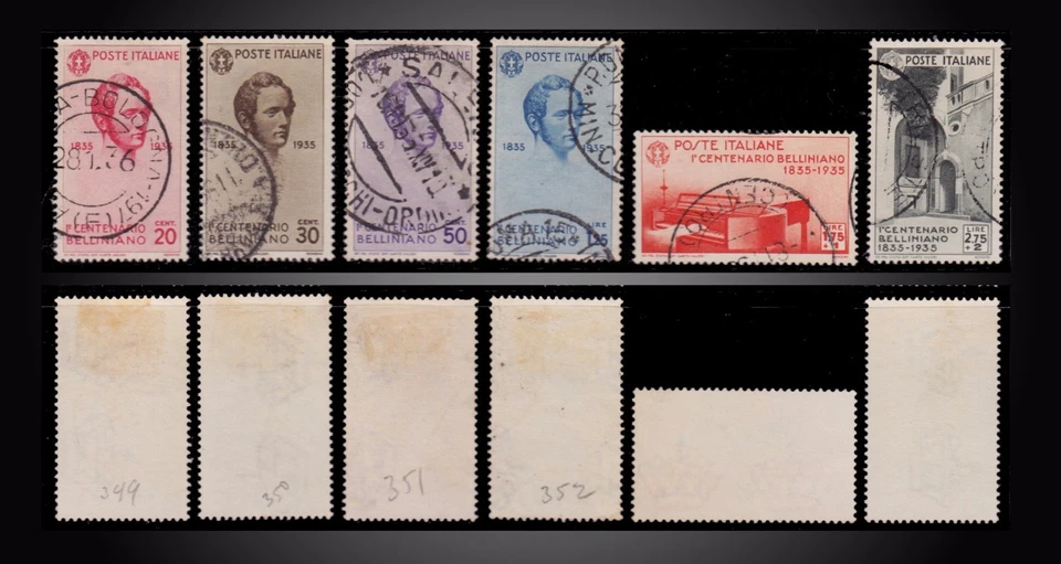 ITALIA 1935 EDICIÓN VINCENZO BELLINI - USADO SCT. 349-354 MI. 532 -537 Foto 1 de 1