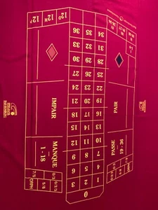 Original Roulette Tuch französisch Casino Spielbank Roulettetuch - Bild 1 von 7