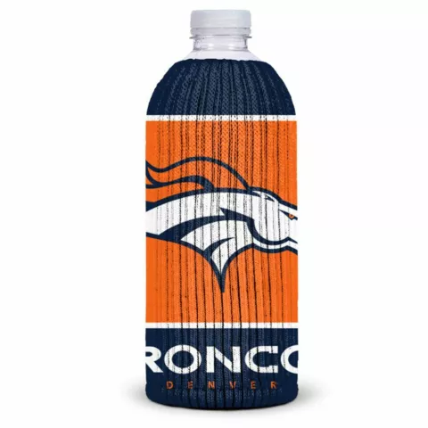 NFL DENVER BRONCOS KNIT BOTTLE COOLER HUGGER SET OF 2 NEW Cover